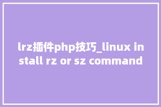 lrz插件php技巧_linux install rz or sz command