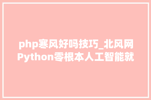 php寒风好吗技巧_北风网Python零根本人工智能就业课程30G视频教程分享