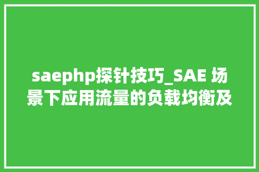 saephp探针技巧_SAE 场景下应用流量的负载均衡及路由策略设备实践 saephp探针技巧_SAE 场景下应用流量的负载均衡及路由策略设备实践 网站建设
