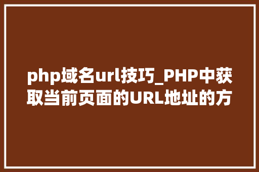 php域名url技巧_PHP中获取当前页面的URL地址的方法