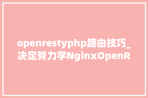 openrestyphp路由技巧_决定努力学NginxOpenResty详解location路由规则设备详解了
