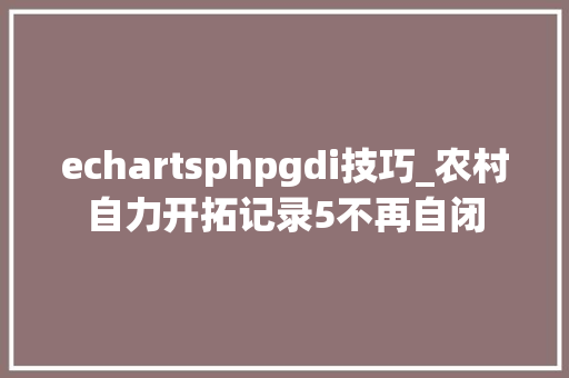 echartsphpgdi技巧_农村自力开拓记录5不再自闭