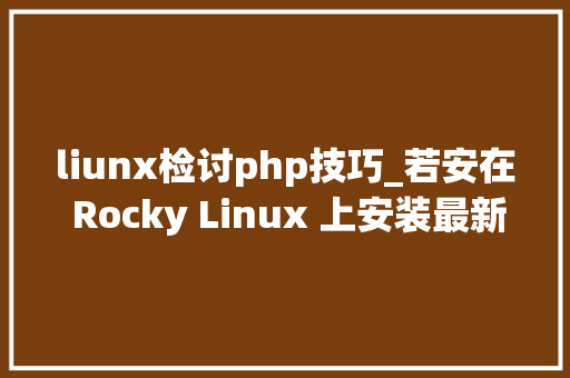 liunx检讨php技巧_若安在 Rocky Linux 上安装最新的 PHP 8