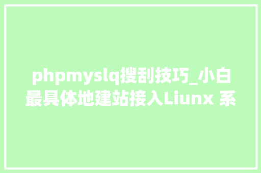 phpmyslq搜刮技巧_小白最具体地建站接入Liunx 系统若何挂载COSFS
