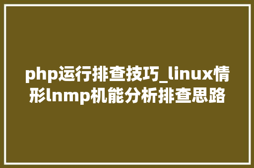 php运行排查技巧_linux情形lnmp机能分析排查思路