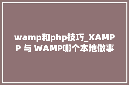 wamp和php技巧_XAMPP 与 WAMP哪个本地做事器最好