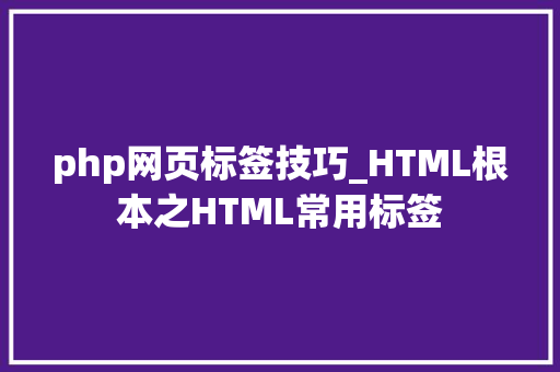 php网页标签技巧_HTML根本之HTML常用标签