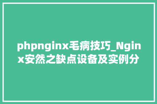 phpnginx毛病技巧_Nginx安然之缺点设备及实例分析