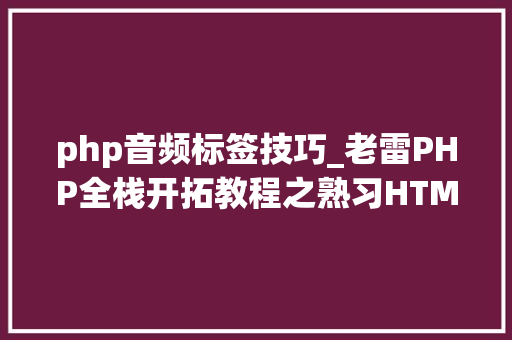 php音频标签技巧_老雷PHP全栈开拓教程之熟习HTML常用标签