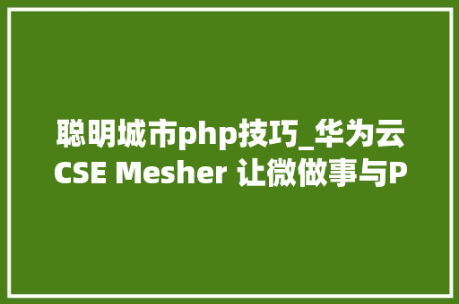 聪明城市php技巧_华为云CSE Mesher 让微做事与PHP选择不再两难