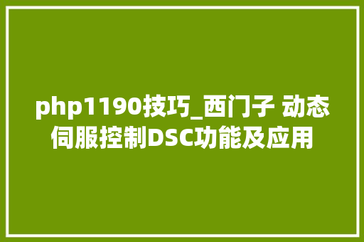 php1190技巧_西门子 动态伺服控制DSC功能及应用