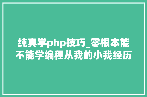 纯真学php技巧_零根本能不能学编程从我的小我经历说起