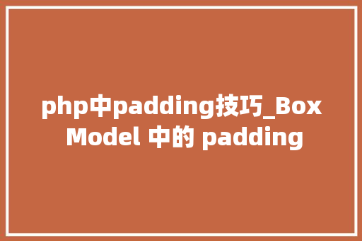 php中padding技巧_Box Model 中的 padding