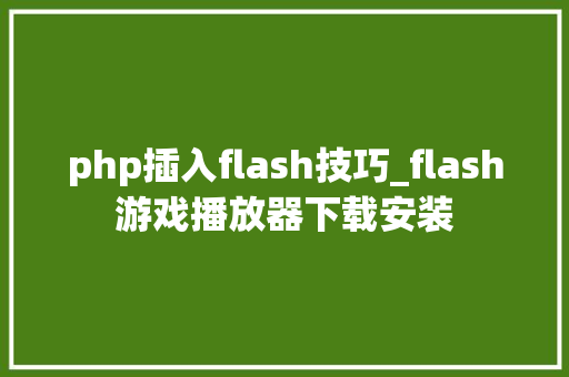 php插入flash技巧_flash游戏播放器下载安装