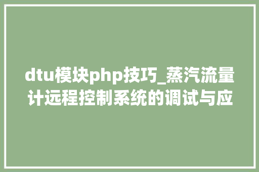 dtu模块php技巧_蒸汽流量计远程控制系统的调试与应用