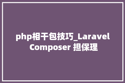 php相干包技巧_Laravel Composer 担保理