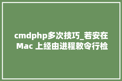 cmdphp多次技巧_若安在 Mac 上经由进程敕令行检查电池容量轮回计数