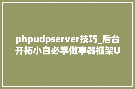 phpudpserver技巧_后台开拓小白必学做事器框架UDPServer phpudpserver技巧_后台开拓小白必学做事器框架UDPServer SEO优化