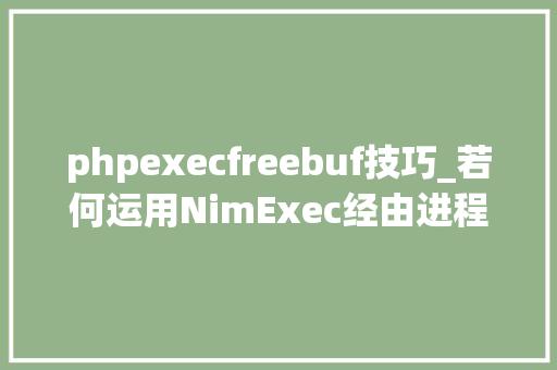 phpexecfreebuf技巧_若何运用NimExec经由进程无文件敕令实行实现横向移动