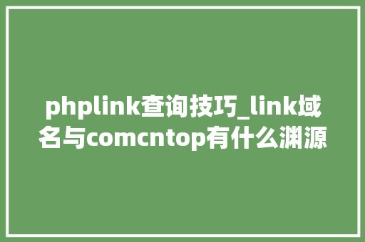 phplink查询技巧_link域名与comcntop有什么渊源吗
