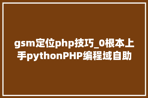 gsm定位php技巧_0根本上手pythonPHP编程域自助做事台自助改密解锁等功能