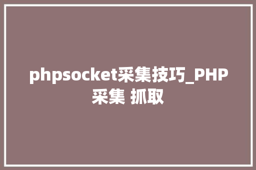 phpsocket采集技巧_PHP采集 抓取