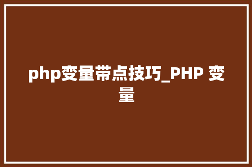 php变量带点技巧_PHP 变量