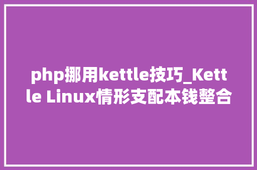php挪用kettle技巧_Kettle Linux情形支配本钱整合