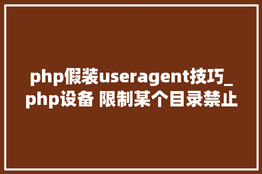 php假装useragent技巧_php设备 限制某个目录禁止解析php 限制user_agent