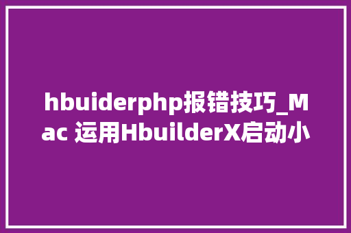 hbuiderphp报错技巧_Mac 运用HbuilderX启动小轨范报错。