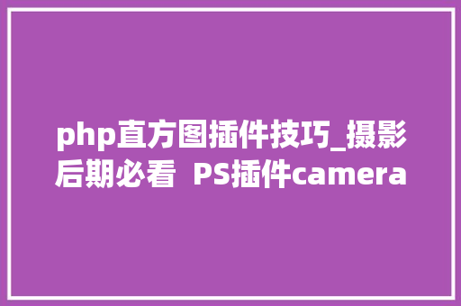 php直方图插件技巧_摄影后期必看  PS插件camera raw 164教程 一 ACR直方图