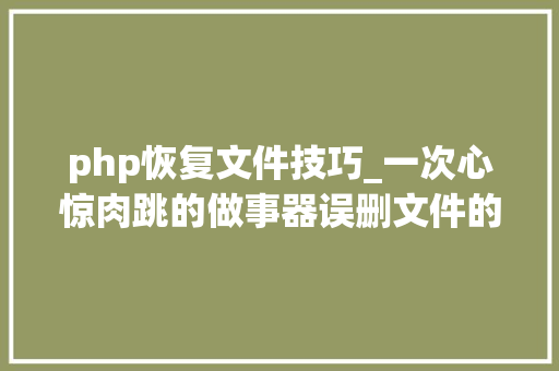 php恢复文件技巧_一次心惊肉跳的做事器误删文件的恢复过程