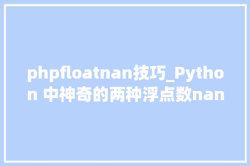 phpfloatnan技巧_Python 中神奇的两种浮点数nan 和 inf