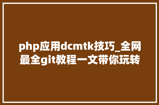 php应用dcmtk技巧_全网最全git教程一文带你玩转git
