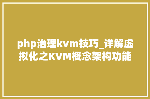 php治理kvm技巧_详解虚拟化之KVM概念架构功能常用对象及支配