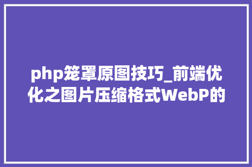 php笼罩原图技巧_前端优化之图片压缩格式WebP的项目级躬身实践Python3 PILNginx