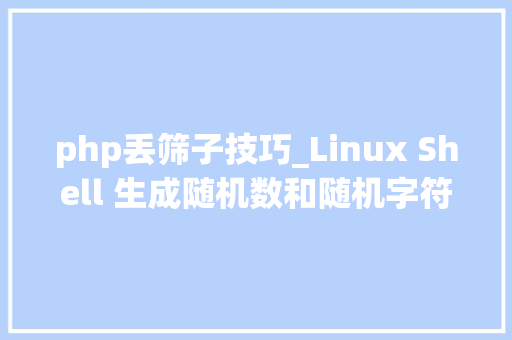 php丢筛子技巧_Linux Shell 生成随机数和随机字符串