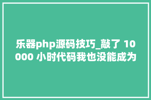乐器php源码技巧_敲了 10000 小时代码我也没能成为一名高级轨范员