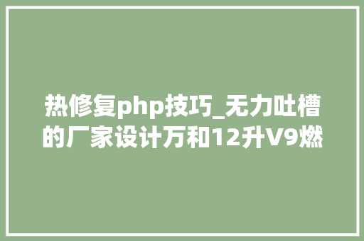 热修复php技巧_无力吐槽的厂家设计万和12升V9燃气热水器E1故障码拆修