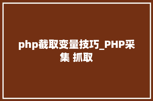 php截取变量技巧_PHP采集 抓取