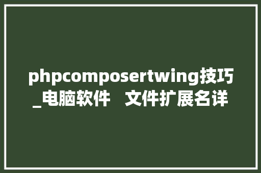 phpcomposertwing技巧_电脑软件   文件扩展名详解