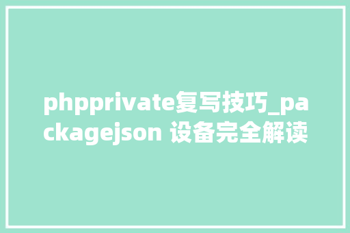 phpprivate复写技巧_packagejson 设备完全解读