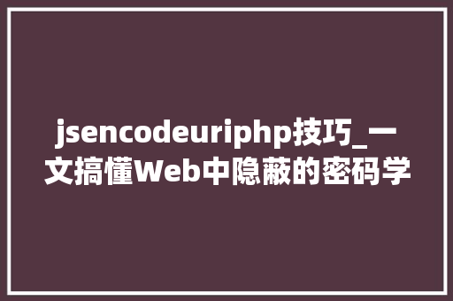 jsencodeuriphp技巧_一文搞懂Web中隐蔽的密码学