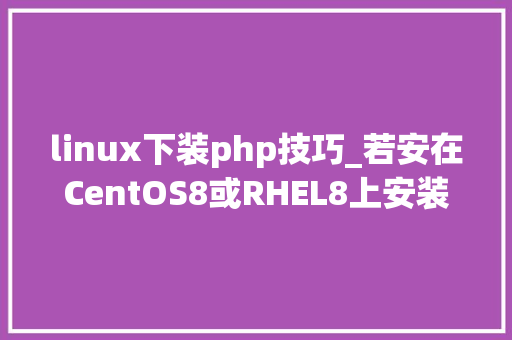 linux下装php技巧_若安在CentOS8或RHEL8上安装最新版PHP