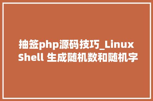 抽签php源码技巧_Linux Shell 生成随机数和随机字符串