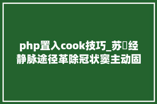 php置入cook技巧_苏晞经静脉途径革除冠状窦主动固定电极导线一例报道
