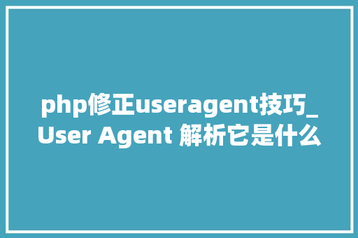 php修正useragent技巧_User Agent 解析它是什么以及若何修改