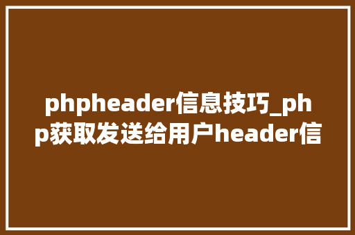 phpheader信息技巧_php获取发送给用户header信息的方法