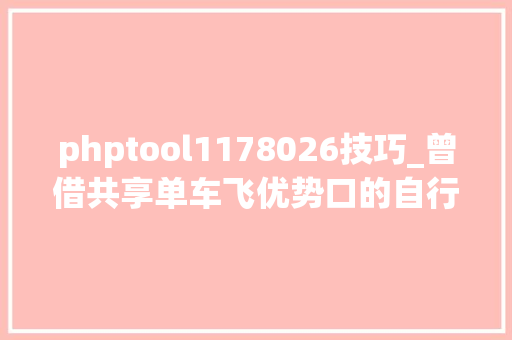 phptool1178026技巧_曾借共享单车飞优势口的自行车第一镇为何又坠落了
