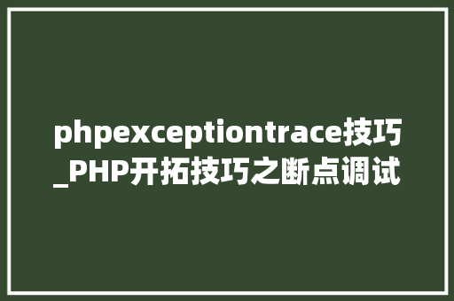 phpexceptiontrace技巧_PHP开拓技巧之断点调试